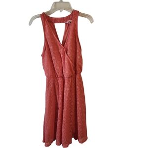 Candie's Coral Textured Mini Dress